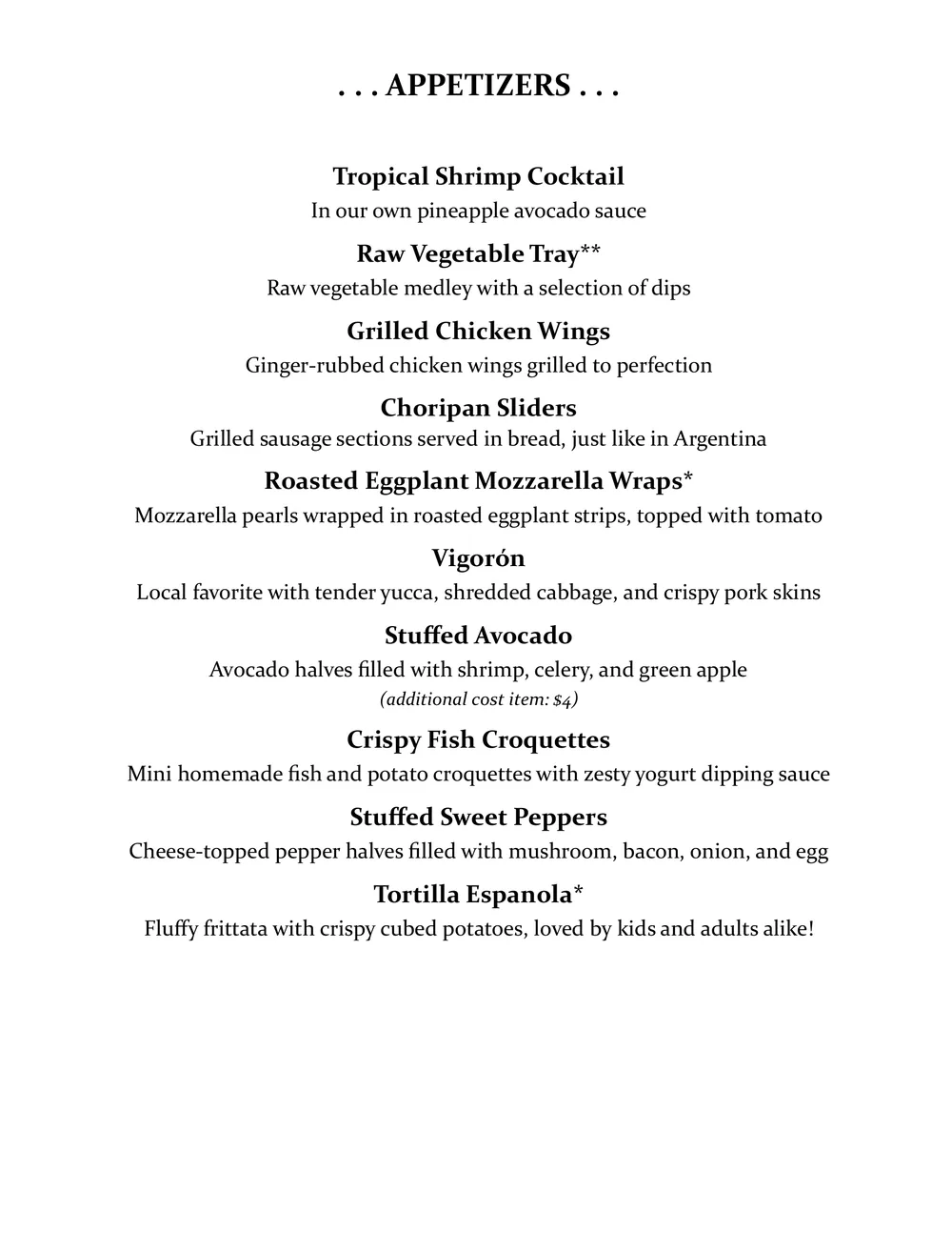 Grill Master Tamarindo menu, page 2