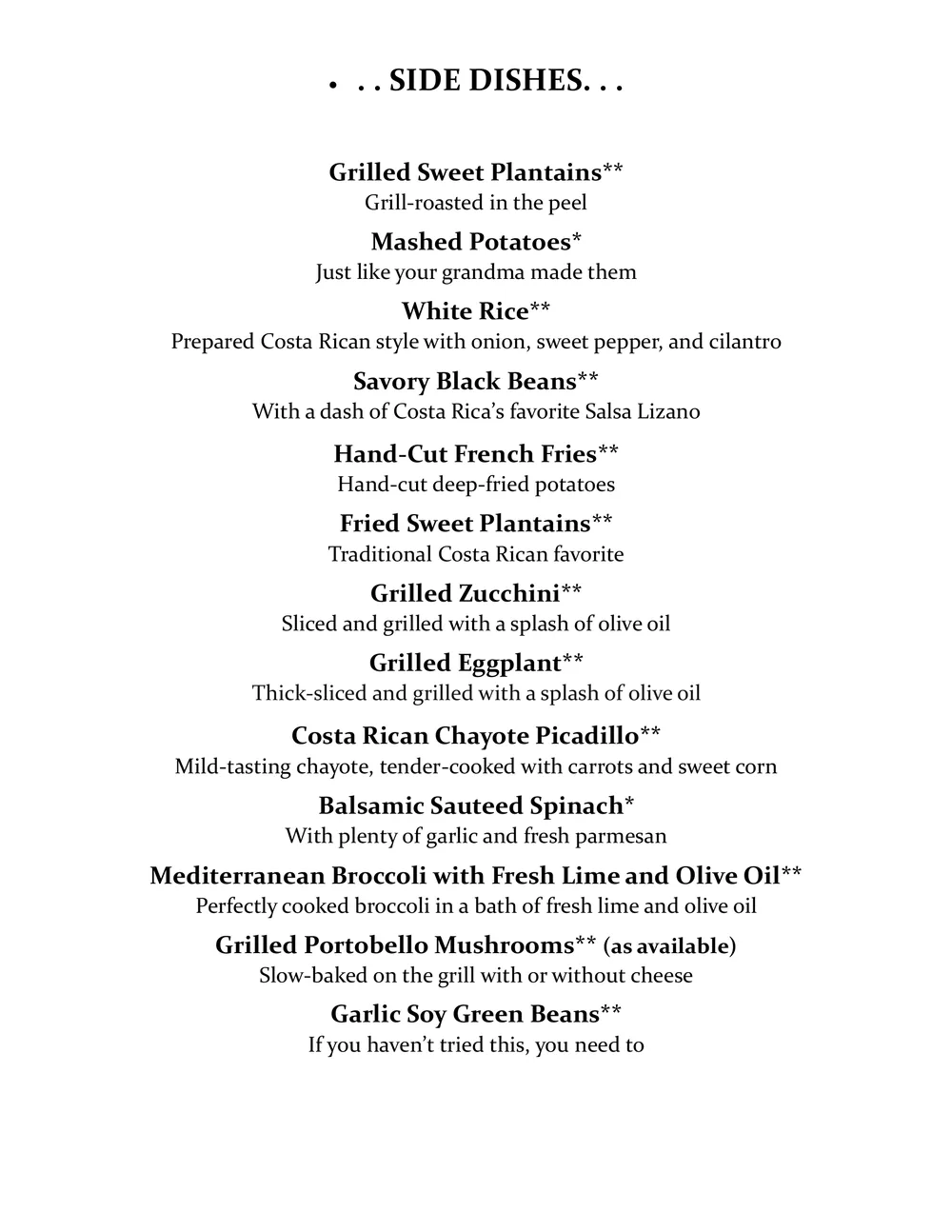 Grill Master Tamarindo menu, page 10